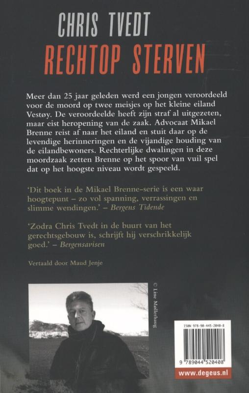 Achterkant van Rechtop sterven
