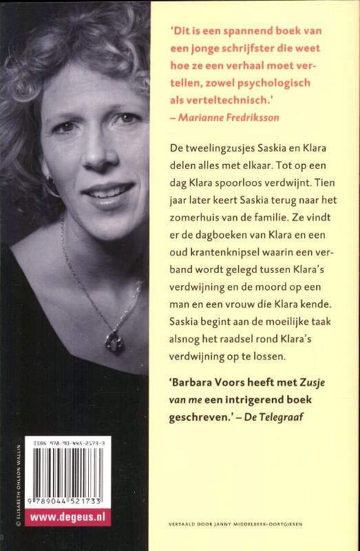 Achterkant van Zusje van me