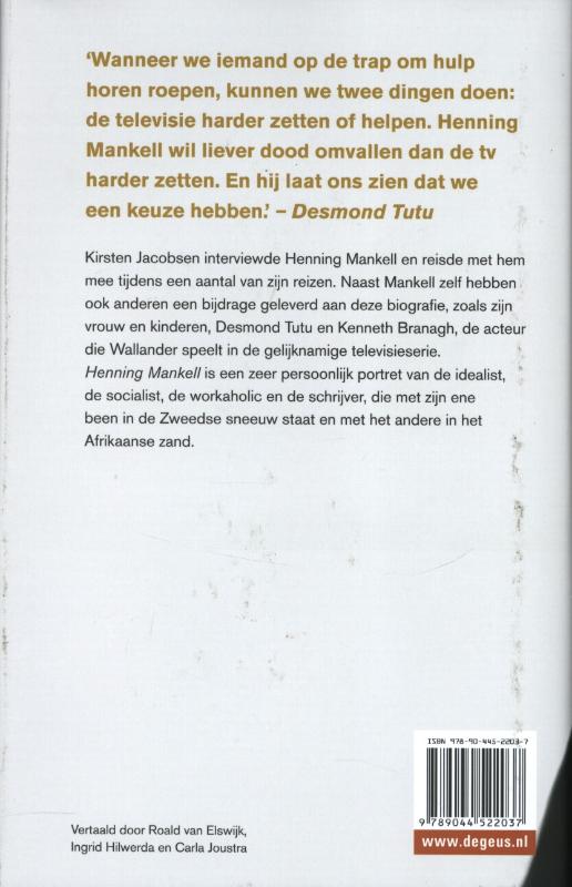 Achterkant van Henning Mankell