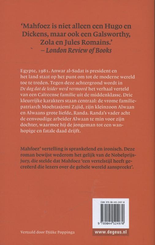 Achterkant van De dag dat de leider werd vermoord