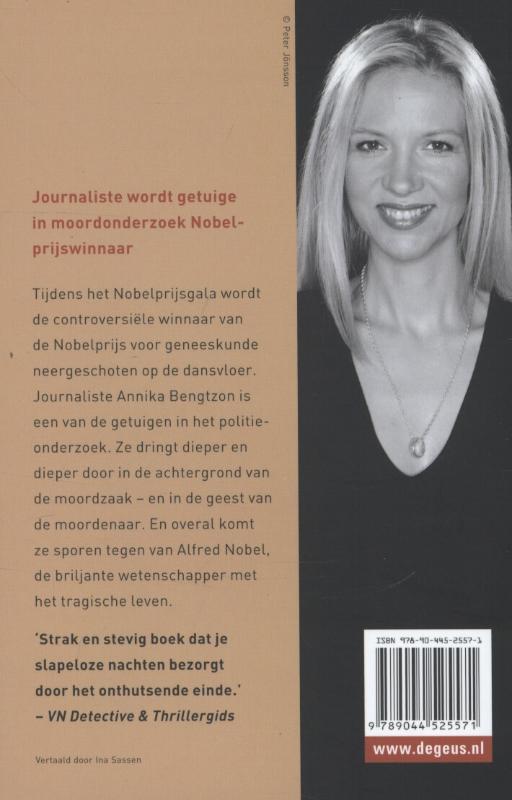Achterkant van Het testament van Nobel