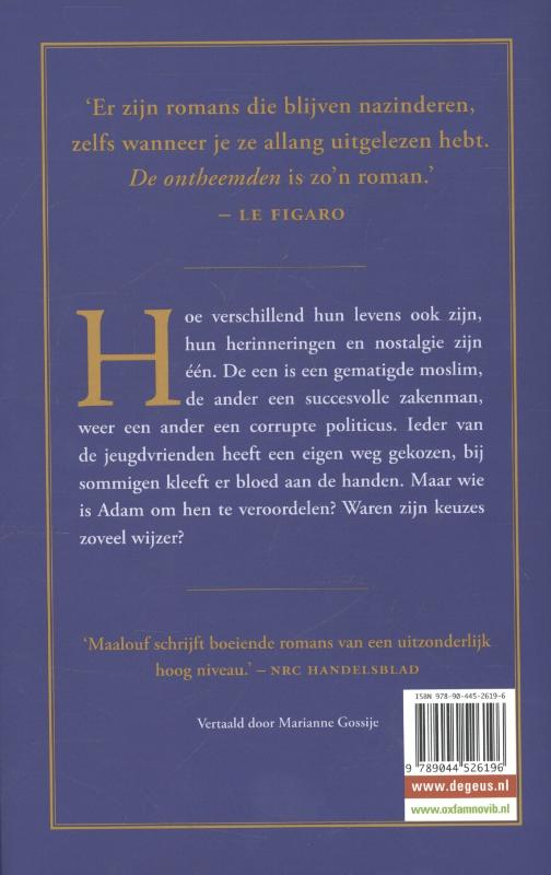 Achterkant van De ontheemden