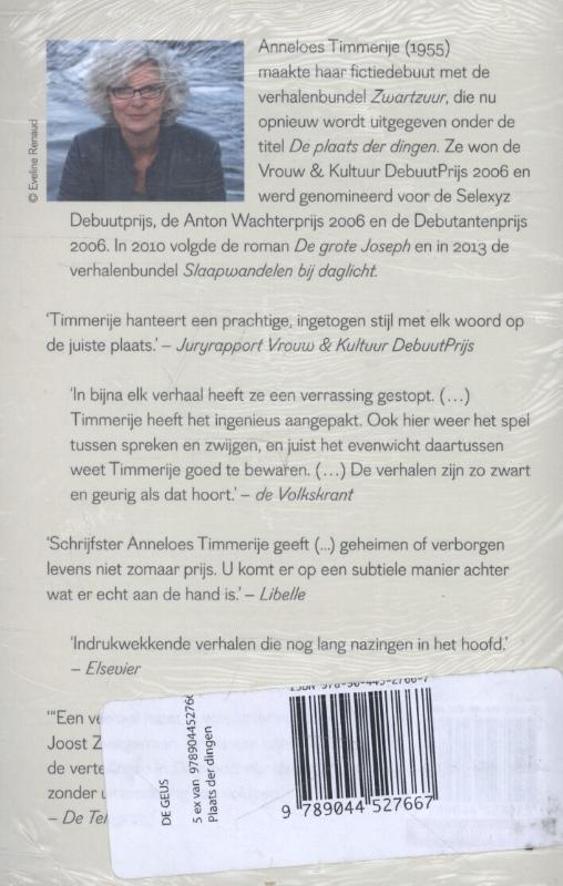 Achterkant van De plaats der dingen 5 ex.