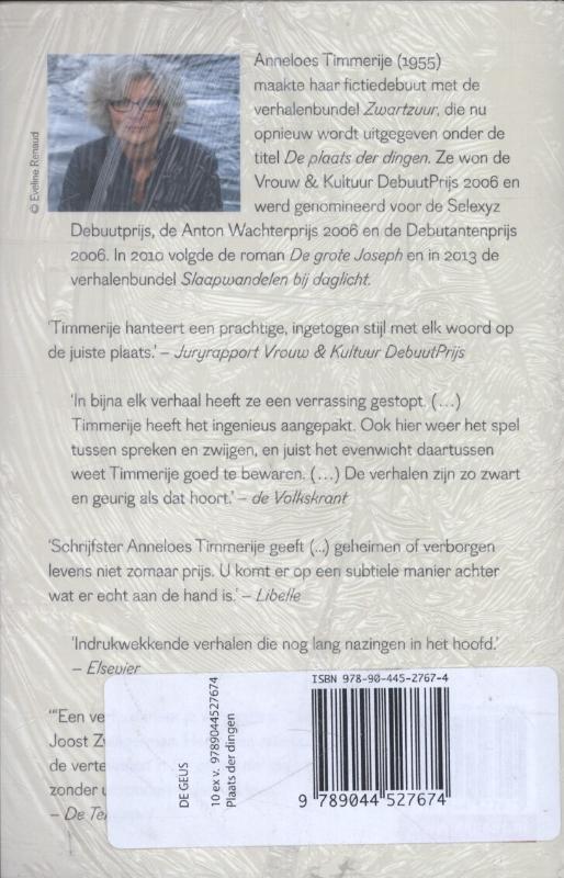 Achterkant van De plaats der dingen 10 ex.