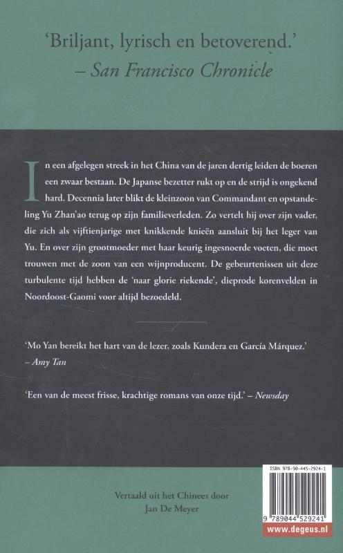 Achterkant van Het rode korenveld