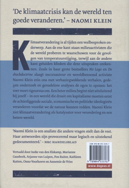 Achterkant van No time