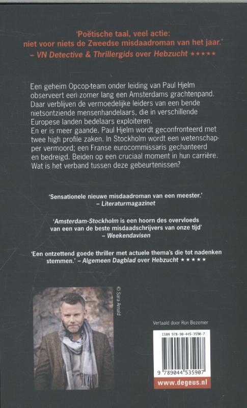 Achterkant van Amsterdam-Stockholm
