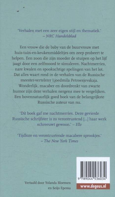 Achterkant van Er was eens een vrouw die haar buurkind wilde doden