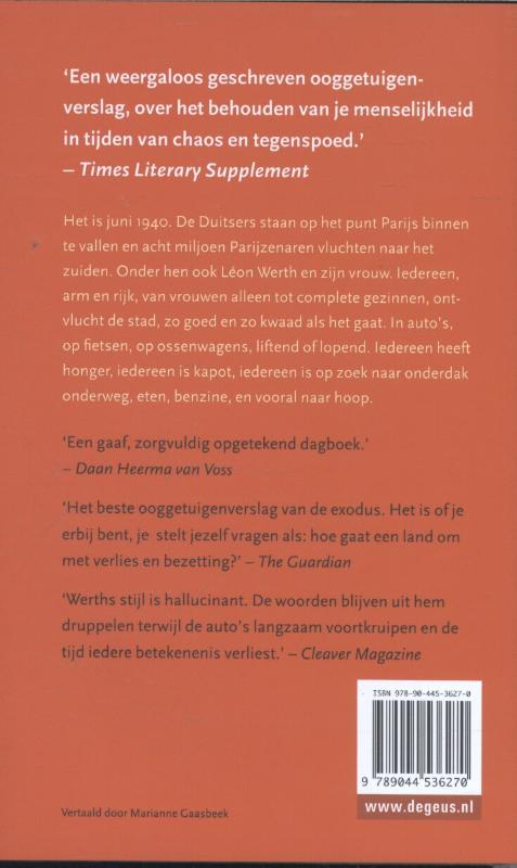 Achterkant van Adieu Parijs