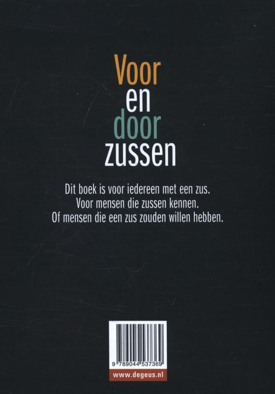 Achterkant van Zussenboek