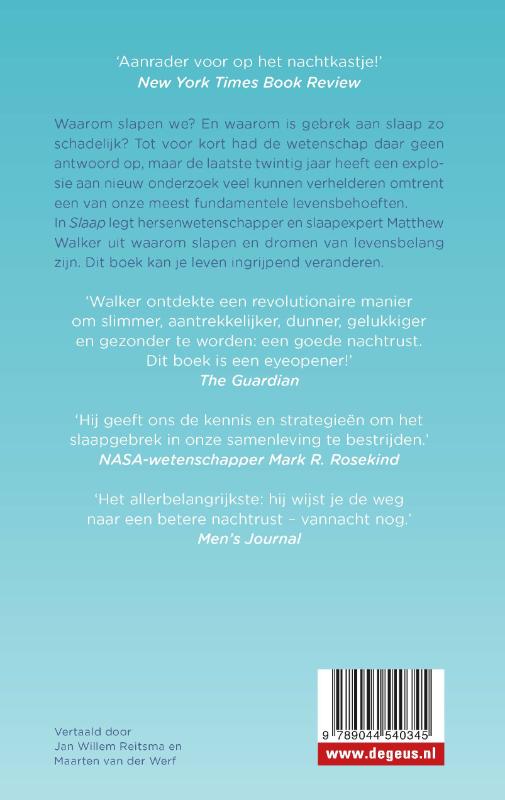 Achterkant van Slaap