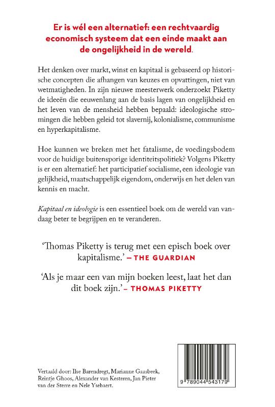 Achterkant van Kapitaal en ideologie