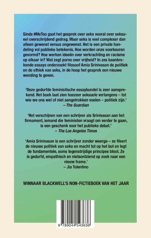 Achterkant van Het recht op seks