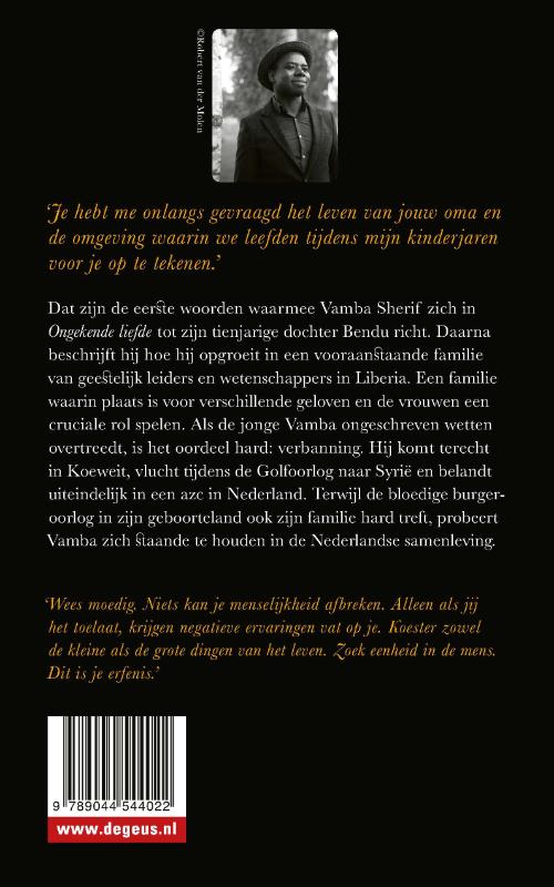 Achterkant van Ongekende liefde
