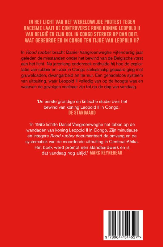 Achterkant van Rood rubber