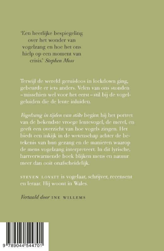 Achterkant van Vogelzang in tijden van stilte
