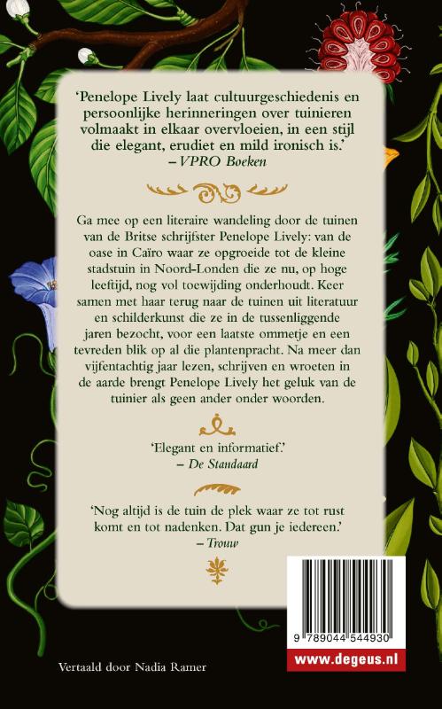 Achterkant van Leven in de tuin