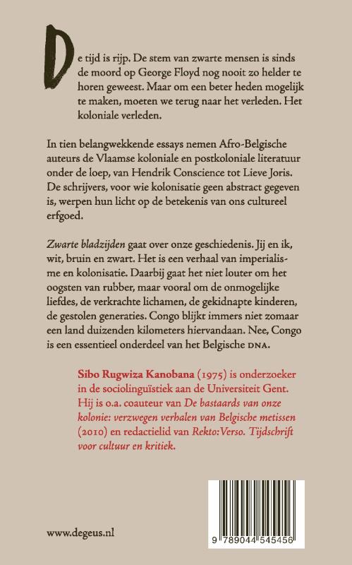 Achterkant van Zwarte bladzijden
