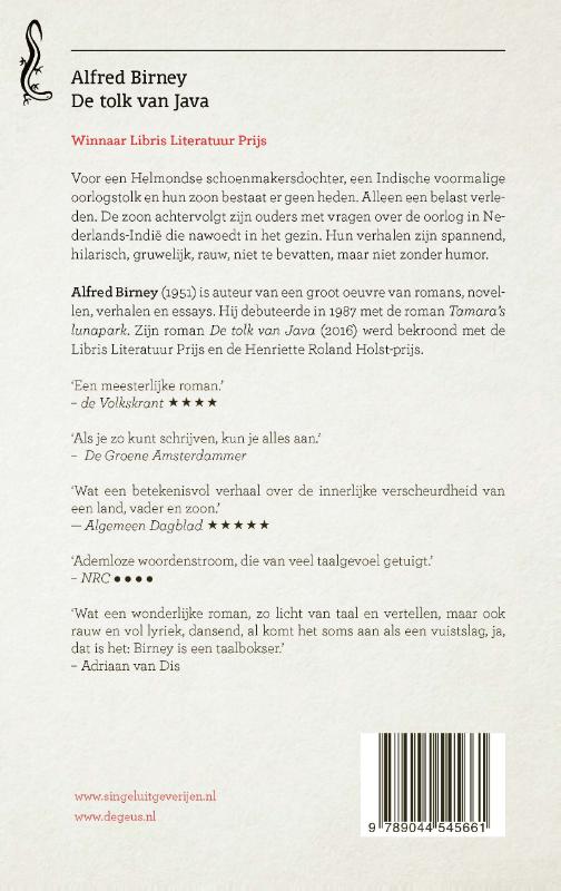 Achterkant van De tolk van Java
