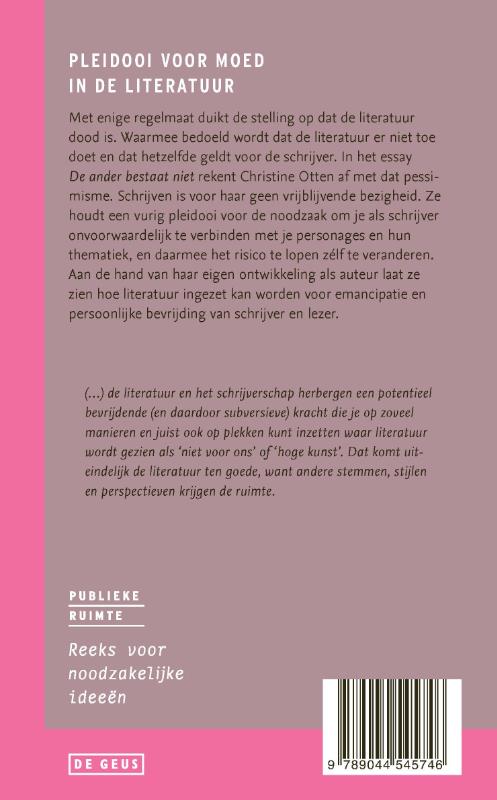 Achterkant van De ander bestaat niet