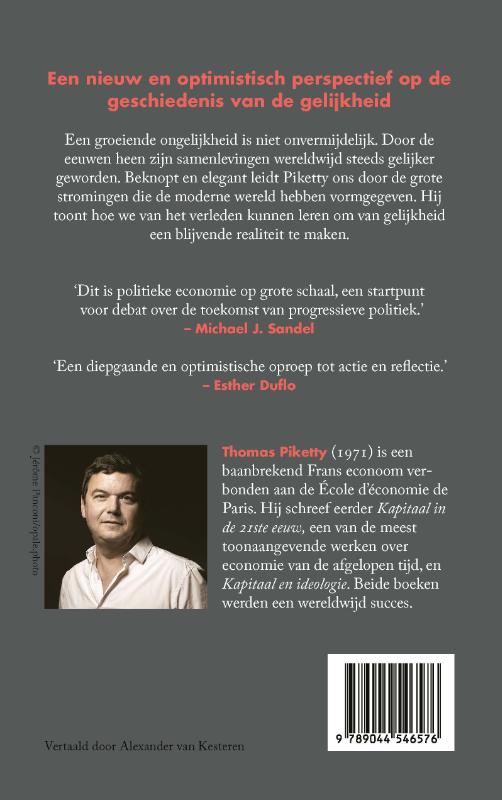 Achterkant van Een kleine geschiedenis van de gelijkheid