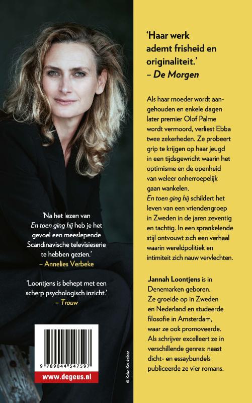 Achterkant van En toen ging hij