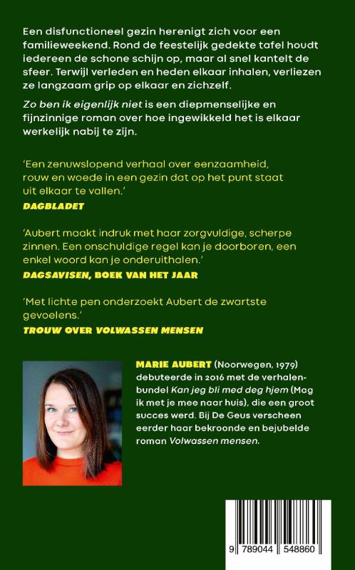 Achterkant van Zo ben ik eigenlijk niet