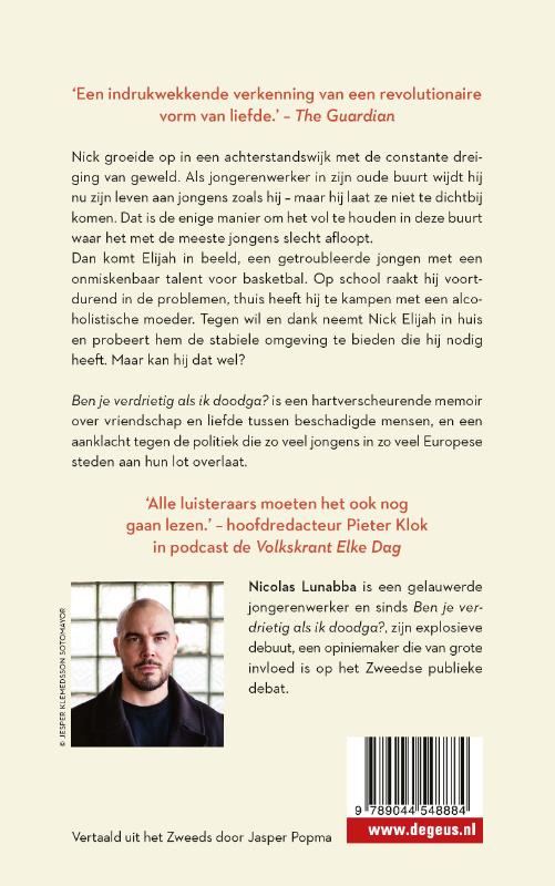 Achterkant van Ben je verdrietig als ik doodga?