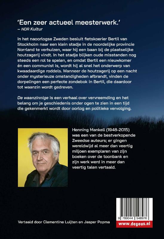 Achterkant van De waanzinnige