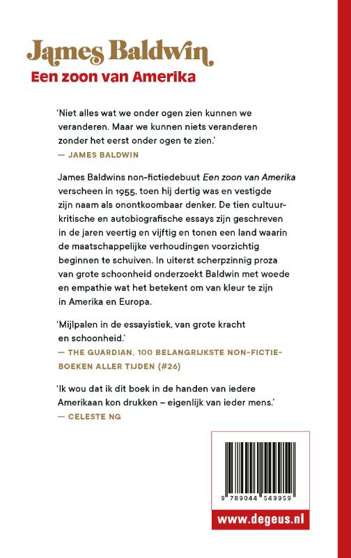 Achterkant van Een zoon van Amerika