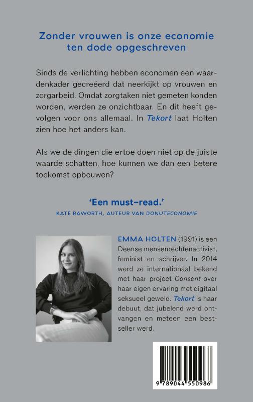 Achterkant van Tekort