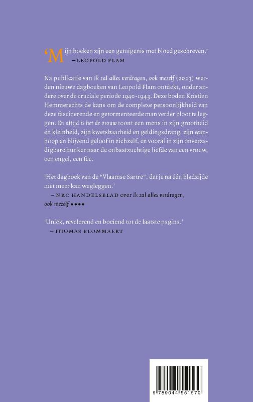 Achterkant van En altijd is het de vrouw