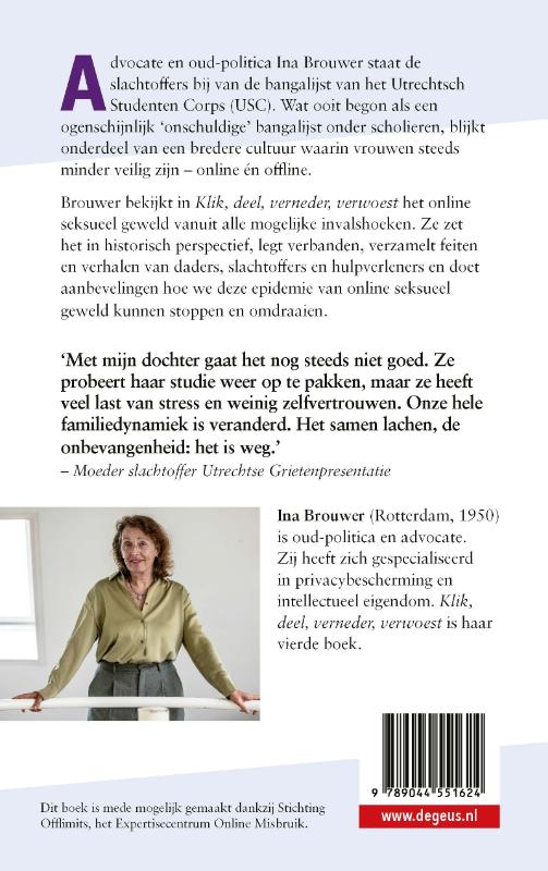Achterkant van Klik, deel, verneder, verwoest