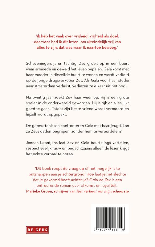 Achterkant van Gala en Zev
