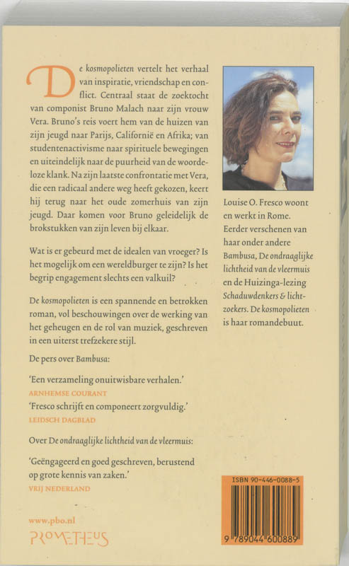 Achterkant van De kosmopolieten