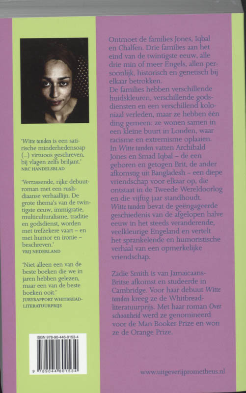 Achterkant van Witte tanden