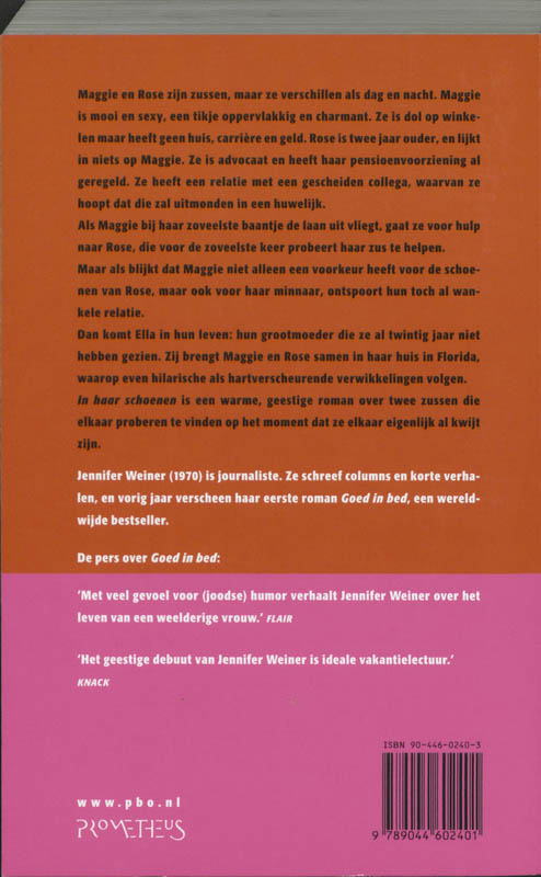 Achterkant van In haar schoenen