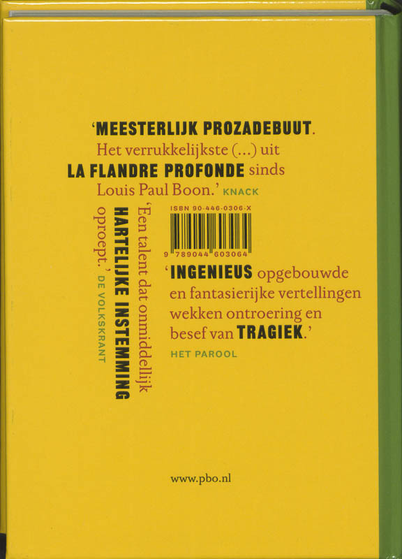 Achterkant van Een slagerszoon met een brilletje