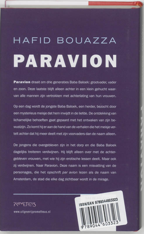 Achterkant van Paravion