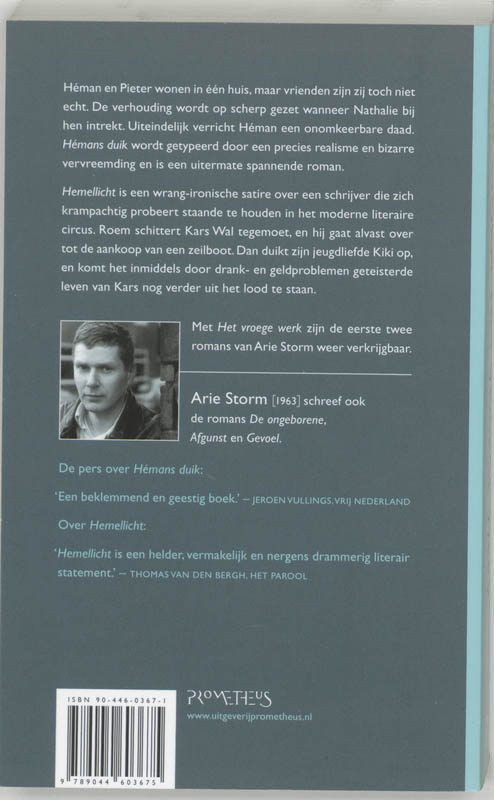 Achterkant van Het vroege werk