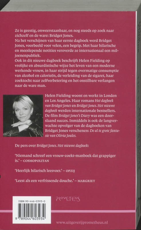 Achterkant van Bridget Jones. Het nieuwe dagboek