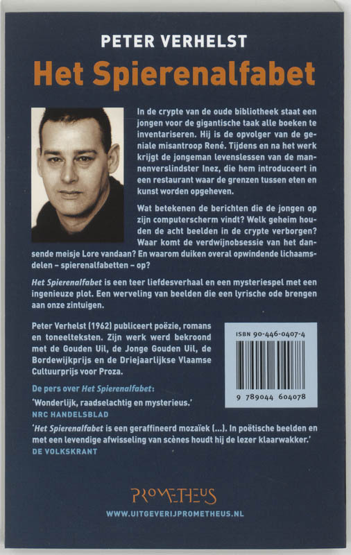 Achterkant van Het spierenalfabet