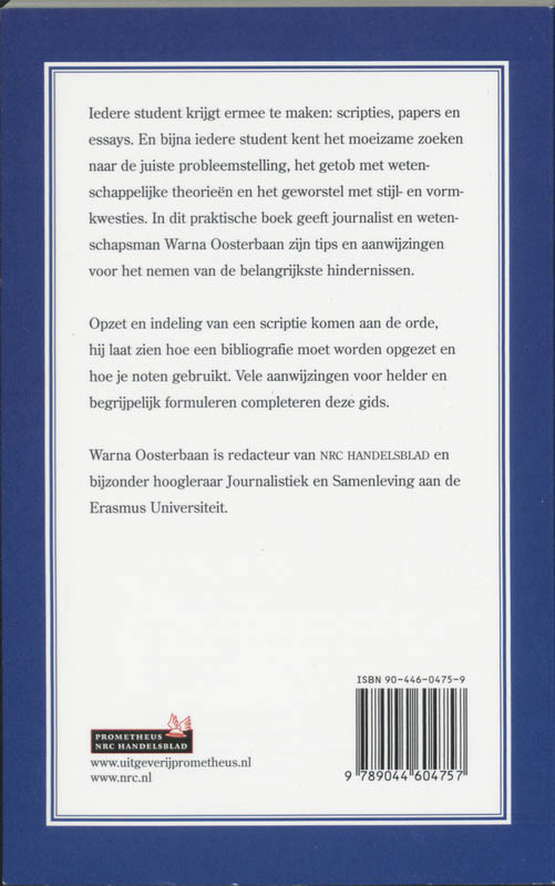 Achterkant van Een leesbare scriptie