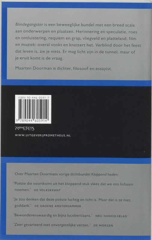 Achterkant van Blindegangster