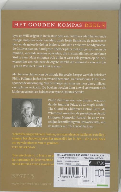 Achterkant van 3 De amberkleurige kijker