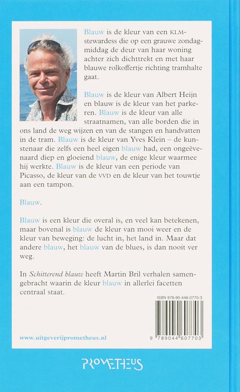 Achterkant van Schitterend blauw