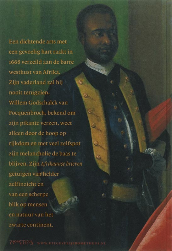 Achterkant van Afrikaanse brieven van Willem Godschalk van Focquenbroch