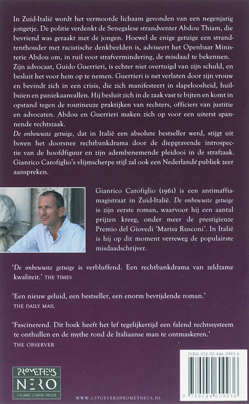Achterkant van De onbewuste getuige