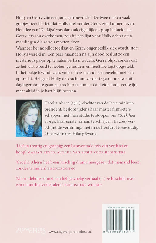 Achterkant van PS: Ik hou van je