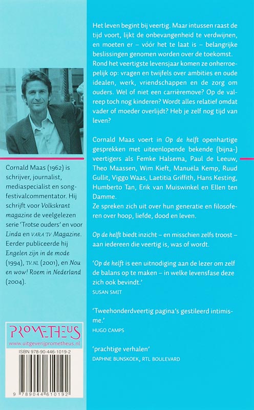 Achterkant van Op de helft